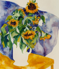 Sunflowers on a Yellow Table